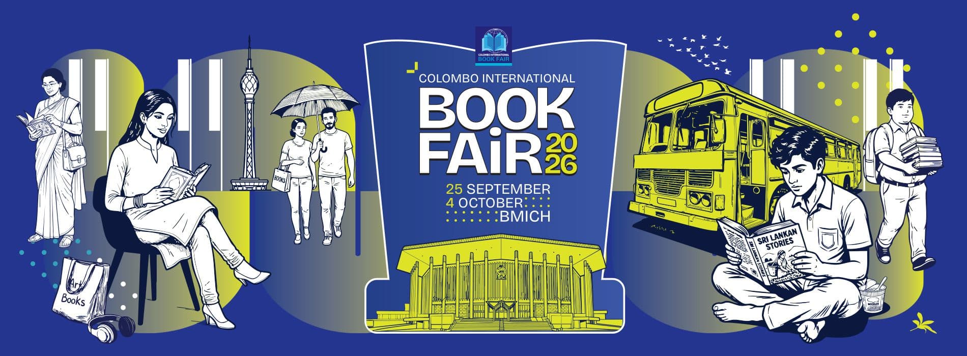 Colombo International Book Fair 2026, 25 September to 4 October at BMICH