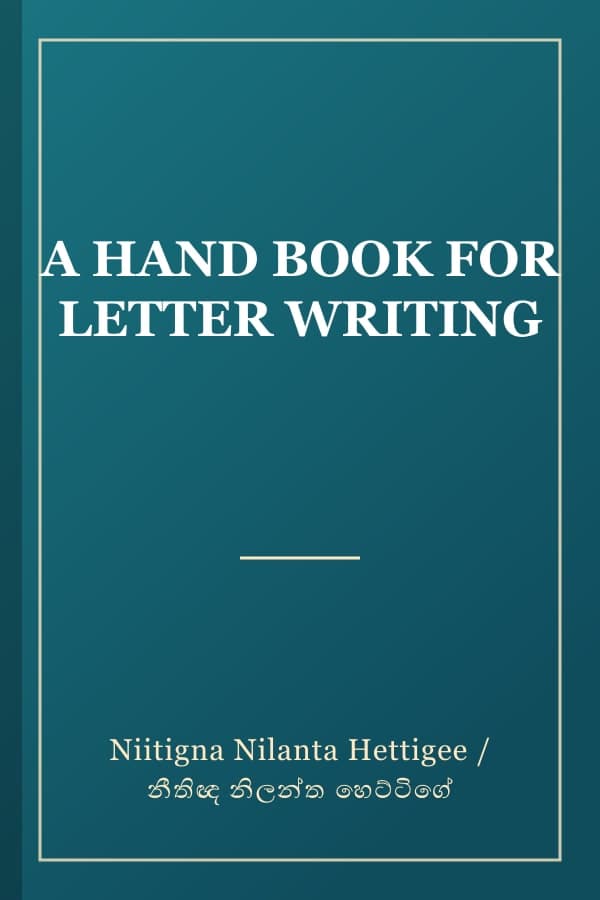 A HAND BOOK FOR LETTER WRITING