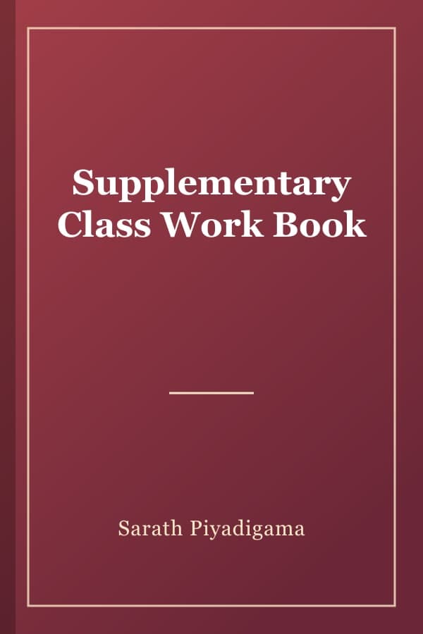 Supplementary Class Work Book
