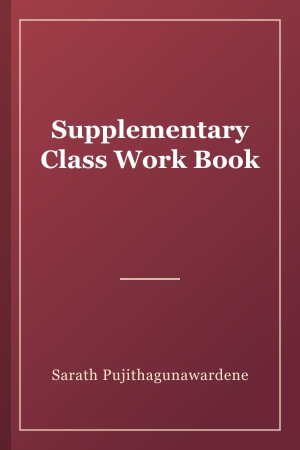 Supplementary Class Work Book