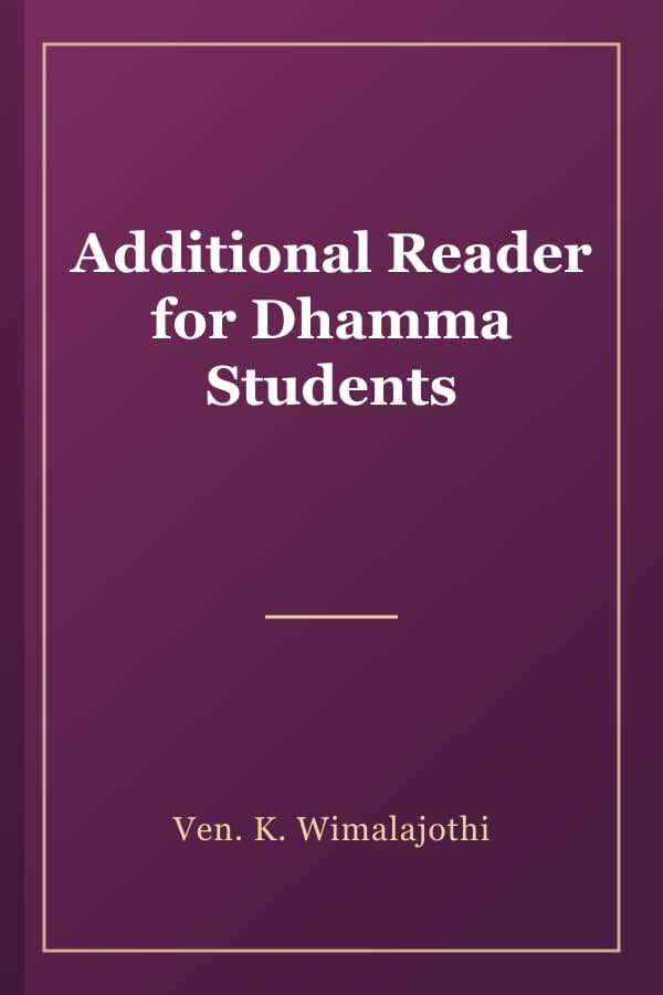 Additional Reader for Dhamma Students