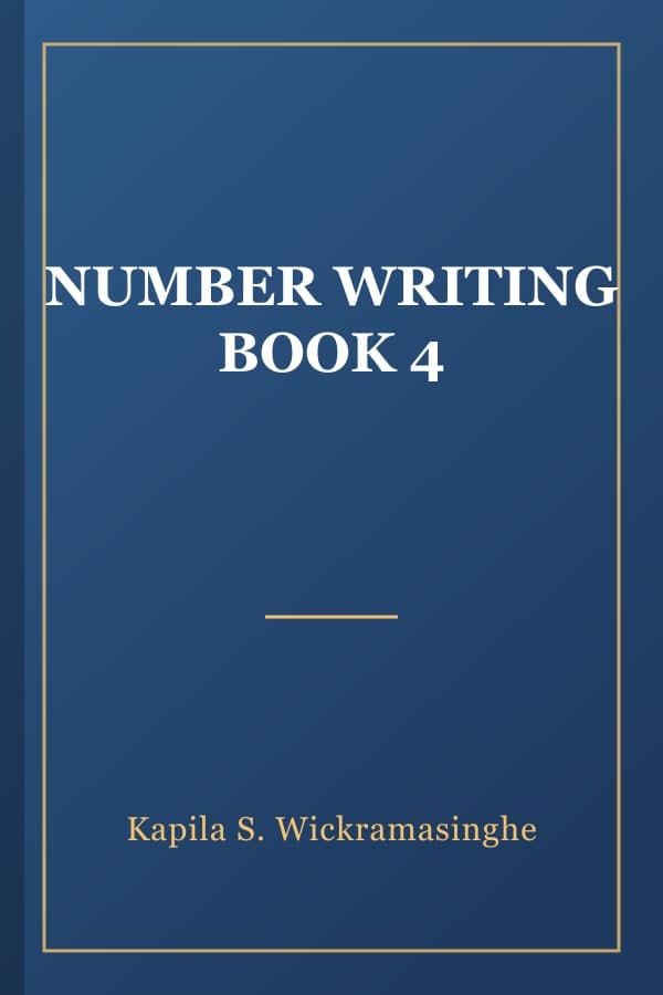 NUMBER WRITING BOOK 4