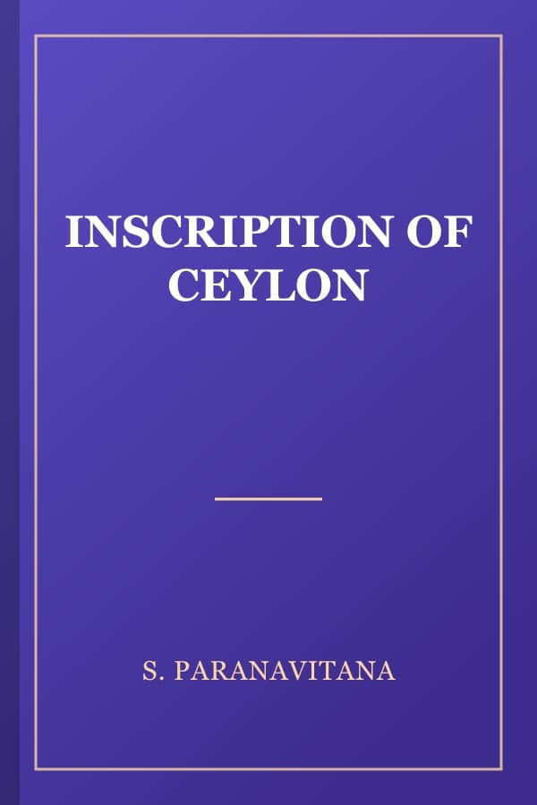 INSCRIPTION OF CEYLON
