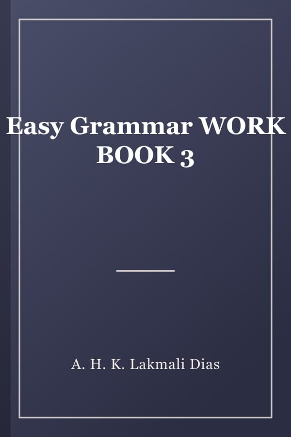 Easy Grammar WORK BOOK 3
