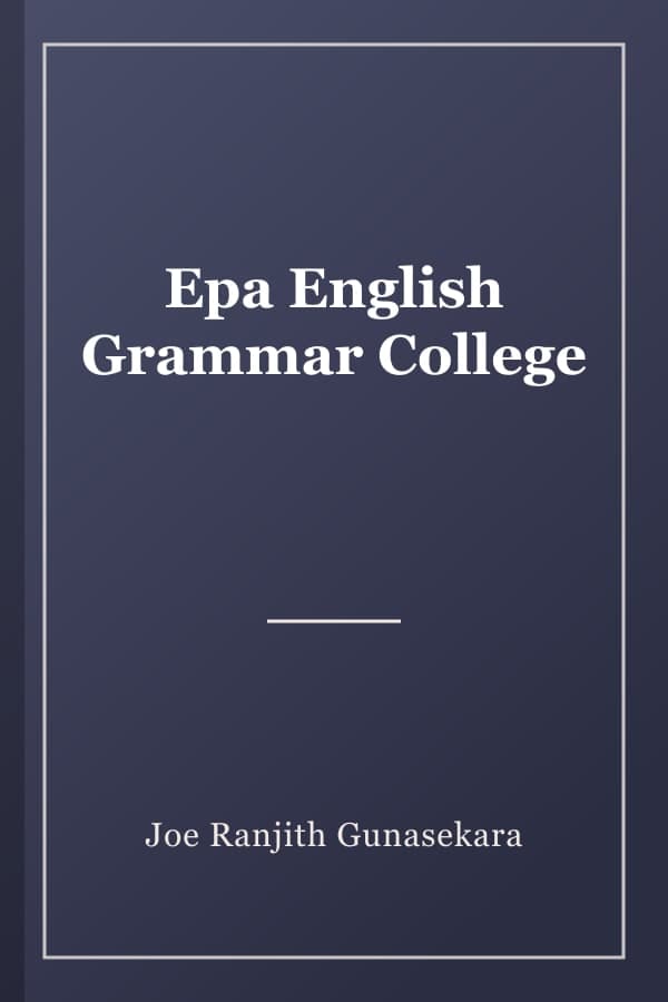 Epa English Grammar College