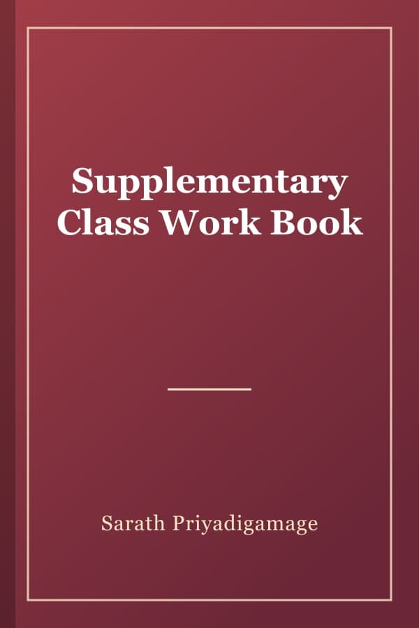 Supplementary Class Work Book