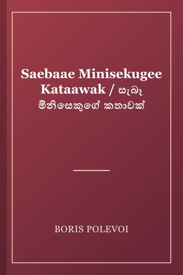 Saebaae Minisekugee Kataawak / සැබෑ මිනිසෙකුගේ කතාවක්