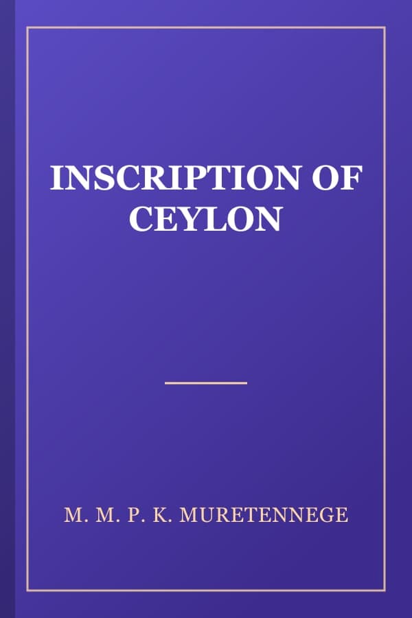 INSCRIPTION OF CEYLON