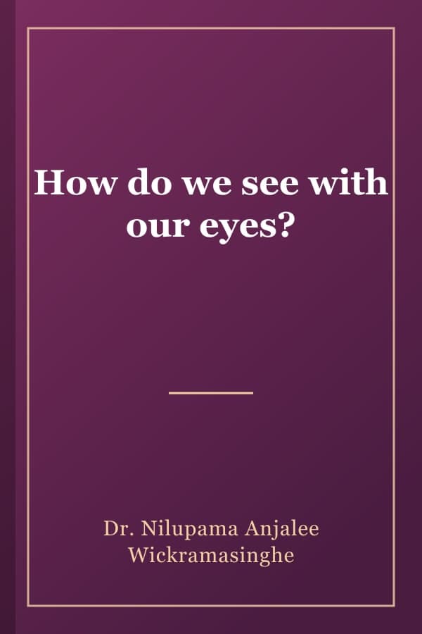 How do we see with our eyes?