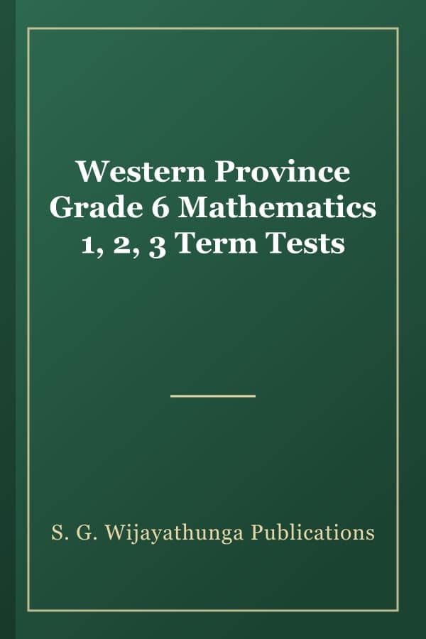 Western Province Grade 6 Mathematics 1, 2, 3 Term Tests