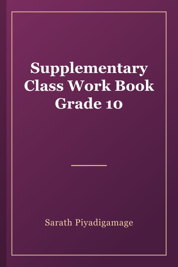 Supplementary Class Work Book Grade 10