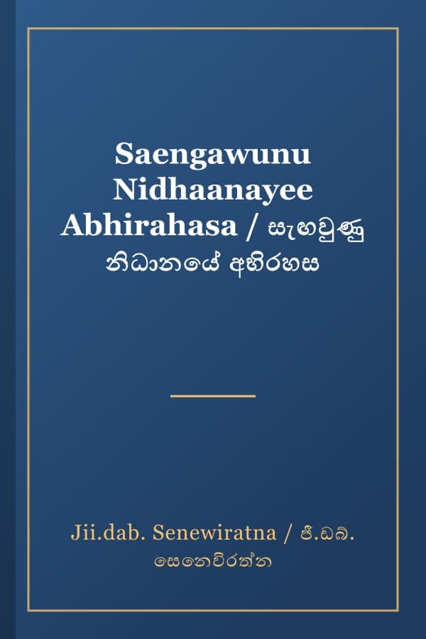 Saengawunu Nidhaanayee Abhirahasa / සැඟවුණු නිධානයේ අභිරහස
