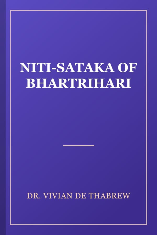 NITI-SATAKA OF BHARTRIHARI